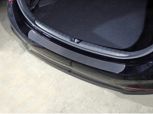 Накладка на задний бампер шлифованный лист для Hyundai Solaris № HYUNSOL17-15