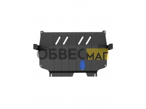 Защита картера и коробки передач для VOLKSWAGEN Polo (10-14), SKODA Rapid, Roomster, Fabia (13-17), 1,4/1,6 бен. МТ/АТ / Фольксваген Поло