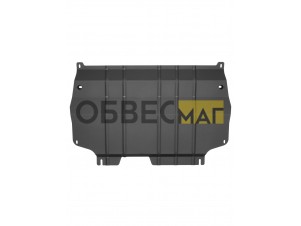 Защита картера для VOLKSWAGEN Polo 2015-2020, 2020-н.в., SKODA Rapid 2017-2020, 2020-н.в. 1.4/1.6 бензин MT/AT (DSG) NLZ сталь, с крепежом / Фольксваг