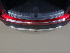 Накладка на задний бампер лист шлифованный с полосой для Mazda CX-9 № MAZCX917-08