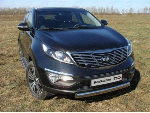 Накладка решётки радиатора верхняя 12 мм для Kia Sportage № KIASPORT14-11