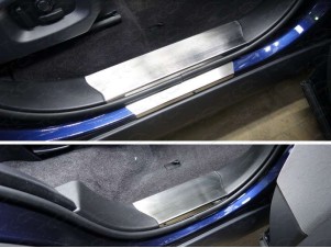 Накладки на пороги шлифованный лист для Range Rover Sport № LRRRSP15-06