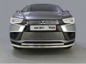 Защита передняя двойная 60-42 мм для Mitsubishi ASX № MITSASX17-20