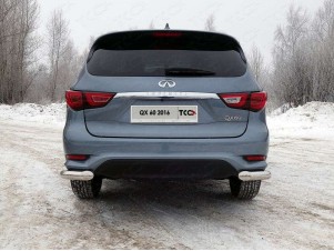 Защита задняя уголки 76 мм для Infiniti QX60 № INFQX6016-42