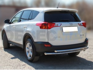 Защита заднего бампера двойная 60-53 мм для Toyota RAV-4 № TRN13_3.3