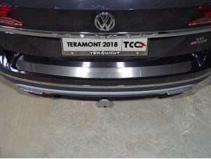 Накладка на задний бампер лист шлифованный для Volkswagen Teramont № VWTER18-13