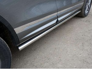 Пороги труба 60 мм для Volkswagen Touareg R-Line № VWTOUARRL14-29