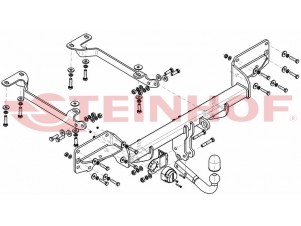 Фаркоп для Land Rover Range Rover Sport L494 2013-2022 условно-съемное крепление шара №L-116