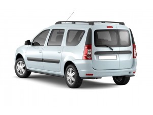 Защита порогов прямая d=51 мм ШАГРЕНЬ (ППК) для Lada Largus 2012-н.в. №LLA330302