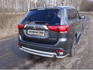 Защита заднего бампера короткая 60 мм для Mitsubishi Outlander № MITOUT15-19