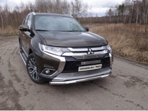 Накладка решётки радиатора верхняя 12 мм для Mitsubishi Outlander № MITOUT15-05