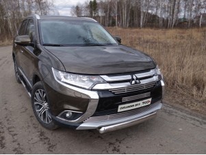 Накладка решётки радиатора нижняя 12 мм для Mitsubishi Outlander № MITOUT15-06
