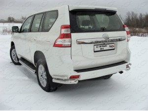 Защита задняя уголки 76х42 мм для Toyota Land Cruiser 150 № TOYLCPR150-04