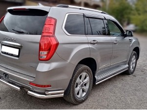 Защита заднего  бампера  "уголки" d-60+43 для Haval H9 2017 – н.в. HVH9_3.2