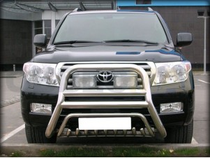 Кенгурин передний 76-60 мм с защитой картера для Toyota Land Cruiser 200 № LCN2012_1