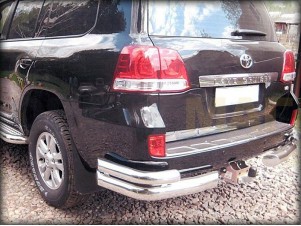 Защита задняя двойные уголки 101-60 мм для Toyota Land Cruiser 200 № LCN2012_9
