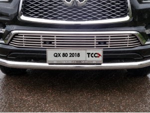 Накладка решетки радиатора 12 мм для авто без круиза для Infiniti QX80 № INFQX8018-05