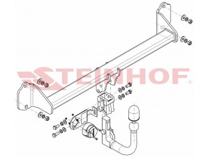 Фаркоп для BMW X1 F48 2015-2022, BMW 2-Series Active Tourer F45 2014-2021, BMW 2-Series Gran Tourer F46 2015-2021 вертикальное быстросъемное крепление шара на ключе №B-081