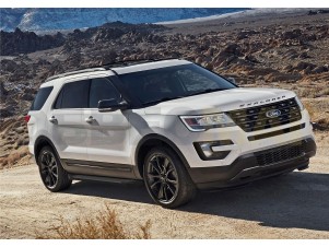 Пороги алюминиевые Rival Black New для Ford Explorer № F193ALB.1802.1