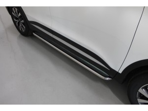 Пороги с площадкой нержавеющий лист 42 мм для Chery Tiggo 7 Pro № CHERTIG7P20-26