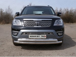 Защита передняя двойная 76-75 мм для Kia Mohave № KIAMOH17-11