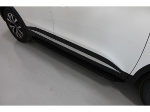 Пороги алюминиевые Slim Line Black для Chery Tiggo 7 Pro № CHERTIG7P20-32B