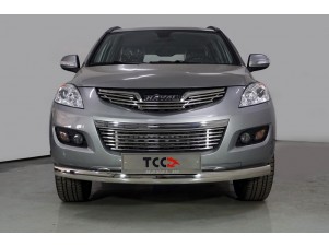 Защита передняя овальная 75х42 мм для Haval H5 № HAVH520-19