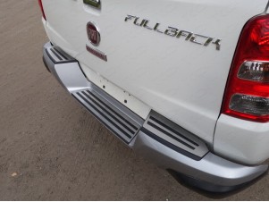 Накладки на задний бампер шлифованный лист 3 штуки для Fiat Fullback № FIAFUL16-38