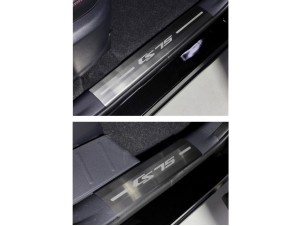 Накладки на пластиковые пороги лист шлифованный надпись CS75 4 шт для Changan CS75 № CHANCS7520-08