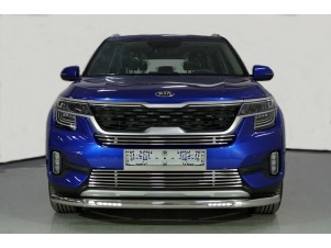 Защита переднего бампера с ДХО 60 мм для Kia Seltos № KIASELT20-24