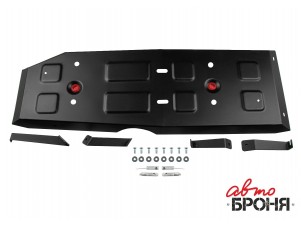 Защита топливного бака (сталь) + комплект крепежа для JAC T9 2024-н.в. (V - 2.0; АКПП, полный) №111.09220.1