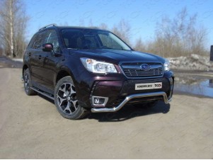 Защита переднего бампера кенгурин 60 мм для Subaru Forester SJ № SUBFOR13-02