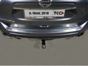 Накладка на задний бампер шлифованный лист для Nissan X-Trail T32 № NISXTR18-08