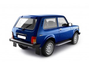 Защита порогов с алюм. площадкой d=51 мм (НПС) для Lada 4x4 2121 1995-2021, Lada 4x4 Urban 2014-2020 №LNI220301