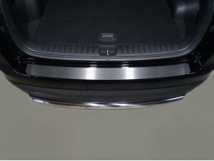 Накладка на задний бампер шлифованный лист для Hyundai Tucson № HYUNTUC18-06