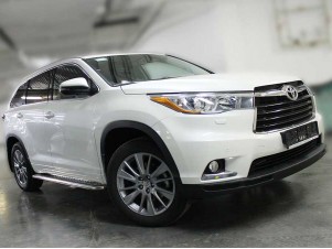 Пороги с листом d-43 для Toyota Highlander 2014-2016 HYG2014_2.1