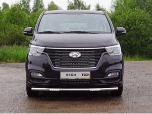Защита переднего бампера с ДХО 60 мм для Hyundai H-1 Starex № HYUNH118-16