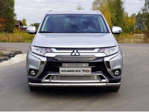 Решетка радиатора верхняя 12 мм для Mitsubishi Outlander № MITOUT18-15