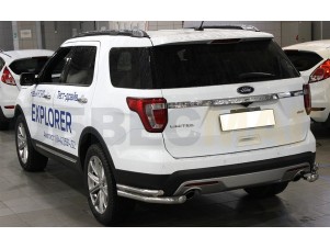 Защита задняя уголки двойные 60-43 мм для Ford Explorer № FE2015_3.1