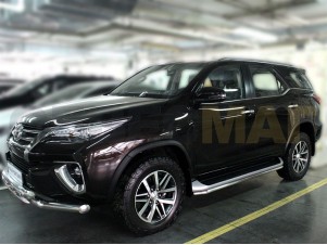 Защита штатного порога 43 мм для Toyota Fortuner № TF17_2.1