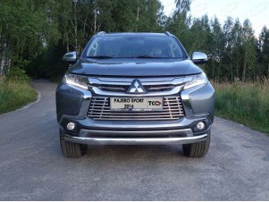 Накладка решётки радиатора 16 мм для Mitsubishi Pajero Sport № MITPASPOR16-03