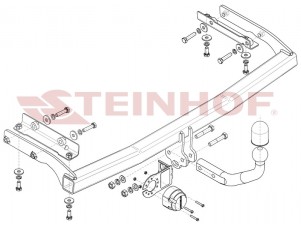 ТСУ Фаркоп Steinhof шар A для Nissan Note № N-065