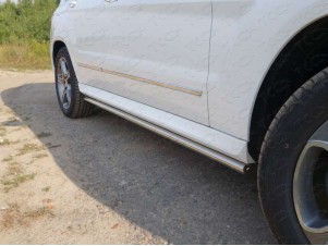 Пороги труба 42 мм для Mercedes-Benz GLK № MERGLK220D14-03