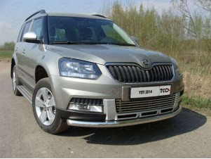 Защита переднего бампера 60 мм для Skoda Yeti № SKOYET14-01
