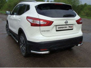 Защита задняя уголки 60 мм для Nissan Qashqai № NISQASHSPB15-16