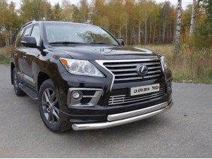 Защита передняя двойная 76-75 мм для Lexus LX-570 Sport № LEXLX570SP14-01