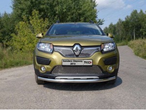 Защита переднего бампера 60 мм для Renault Sandero Stepway № RENSANST15-02