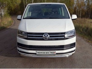 Защита передняя овальная 75х42 мм для Volkswagen Multivan T6 № VWMULT15-04