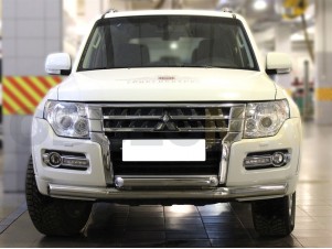 Защита передняя двойная 76-60 мм для Mitsubishi Pajero 4 № MP2015_1.1