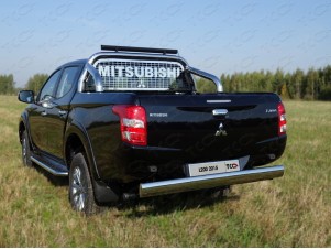 Защита заднего бампера овальная 120х60 мм для Mitsubishi L200 № MITL20015-14
